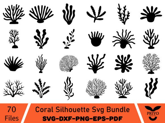 Download Coral Silhouette Svg Bundle, Coral SVG - Silhouette Collection