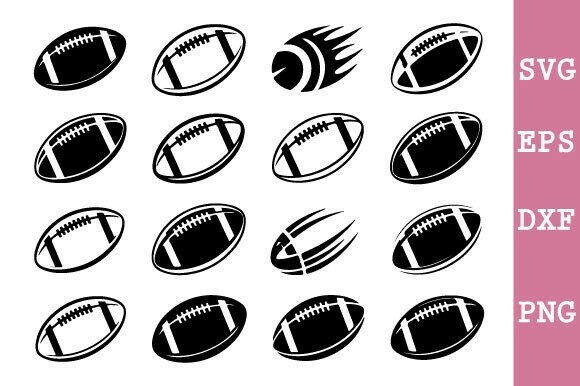 Download American Football Silhouette SVG Bundle - Silhouette Collection