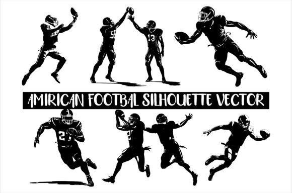 Download American Football Silhouette Vector Line - Silhouette Collection