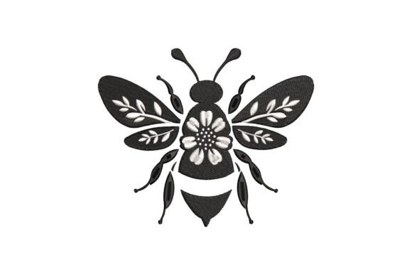 Download Floral Bee Silhouette - Silhouette Collection