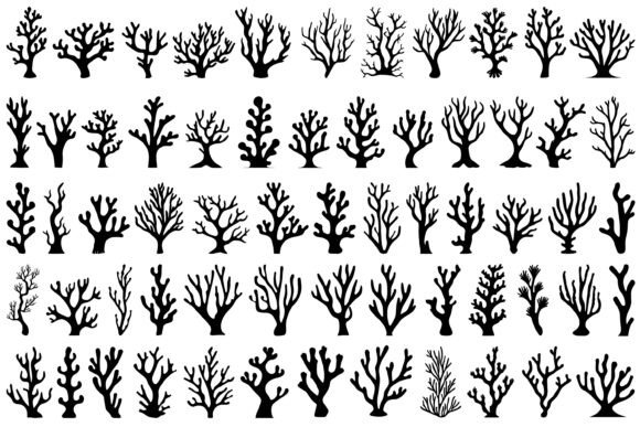 Download Coral Silhouette SVG Bundle - Silhouette Collection