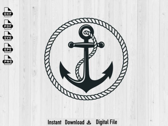 Download Floral Anchor SVG, Silhouette Cut Files - Silhouette Collection