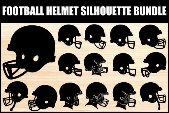 Download Football Helmet Silhouette Bundle - Silhouette Collection