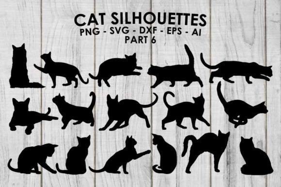 Download Cat Silhouettes SVG - Cats Vector &amp; PNG - Silhouette Collection