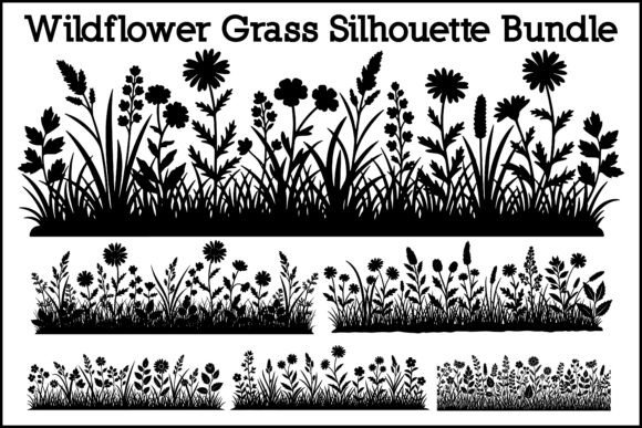 Download Wildflower Grass Silhouette Bundle - Silhouette Collection