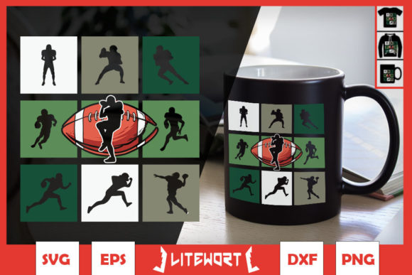 Download Retro American Football Silhouette - Silhouette Collection