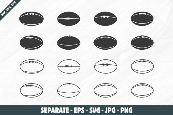 Download Afl Football Silhouette Set, Afl Svg. - Silhouette Collection