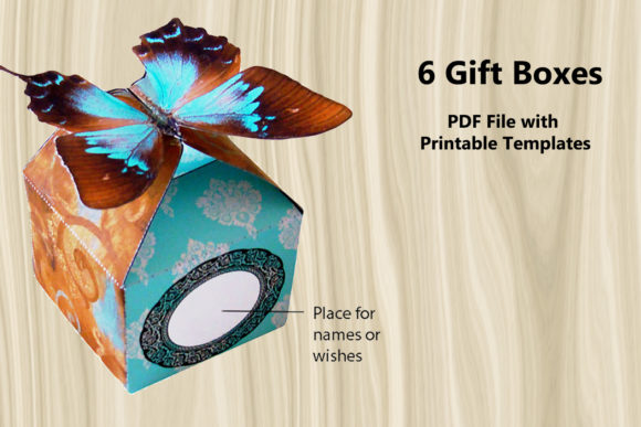 Download 6 Gift Boxes - PDF Printable Patterns - Gift boxes Collection