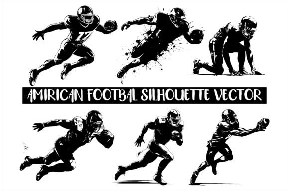 Download American Football Silhouette Vector - Silhouette Collection