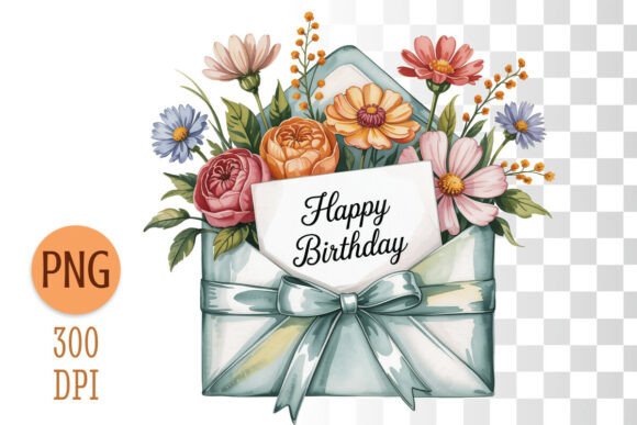 Download Happy Birthday Floral Sublimation PNG - Floral sublimation Collection