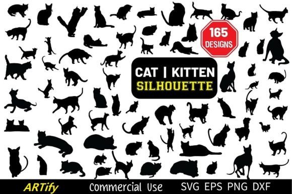Download Cat Silhouette SVG Bundle Kitten Svg - Silhouette Collection